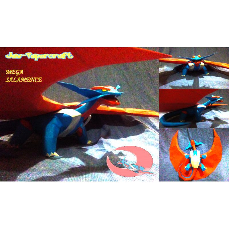 Pokemon Mega Salamence Papercraft