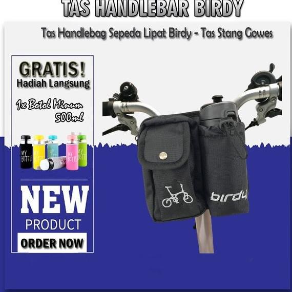 TAS STANG SEPEDA BIRDY HANDLEBAR TEMPAT AIR MINUM SELI SEPEDA LIPAT SDFG6546E