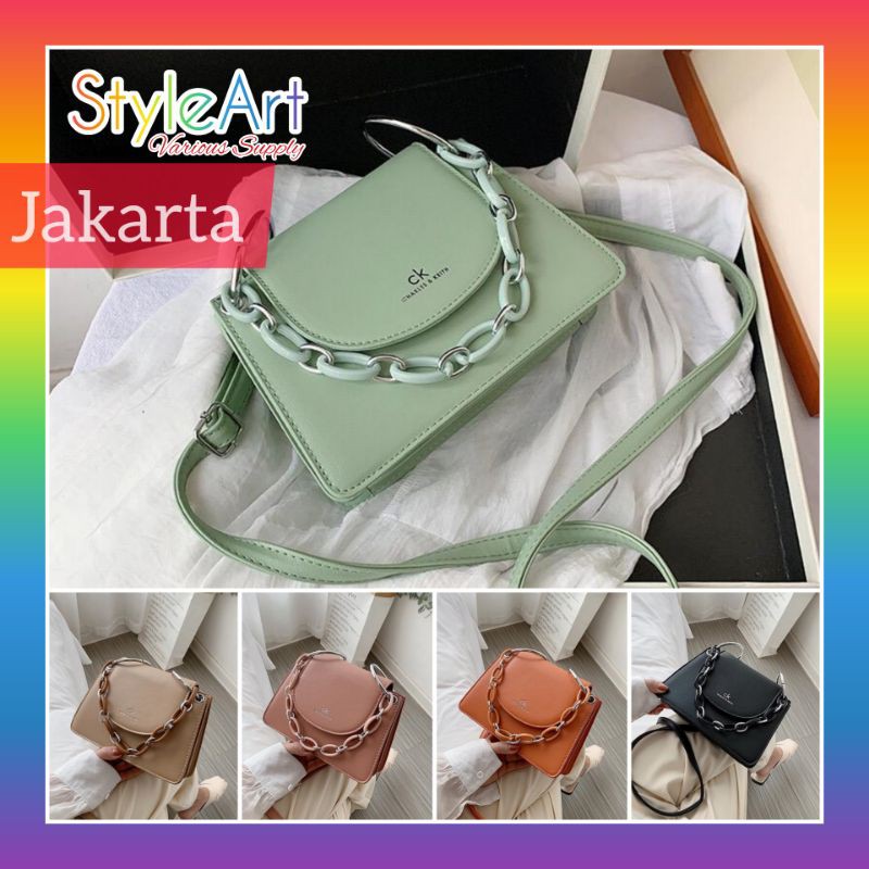 StyleArt SE7290 Tas HandBag Wanita 100% Original Fashion Import Selempang Fashion CK Chunky Chain