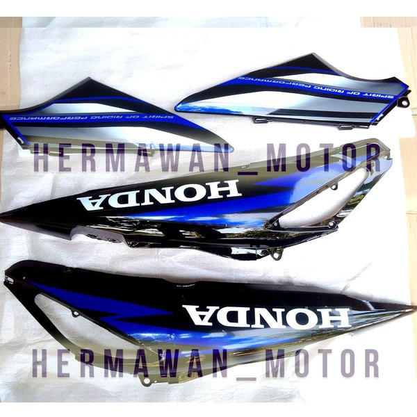 Body Belakang Honda supra x 125 th 2005-2006 stiker biru