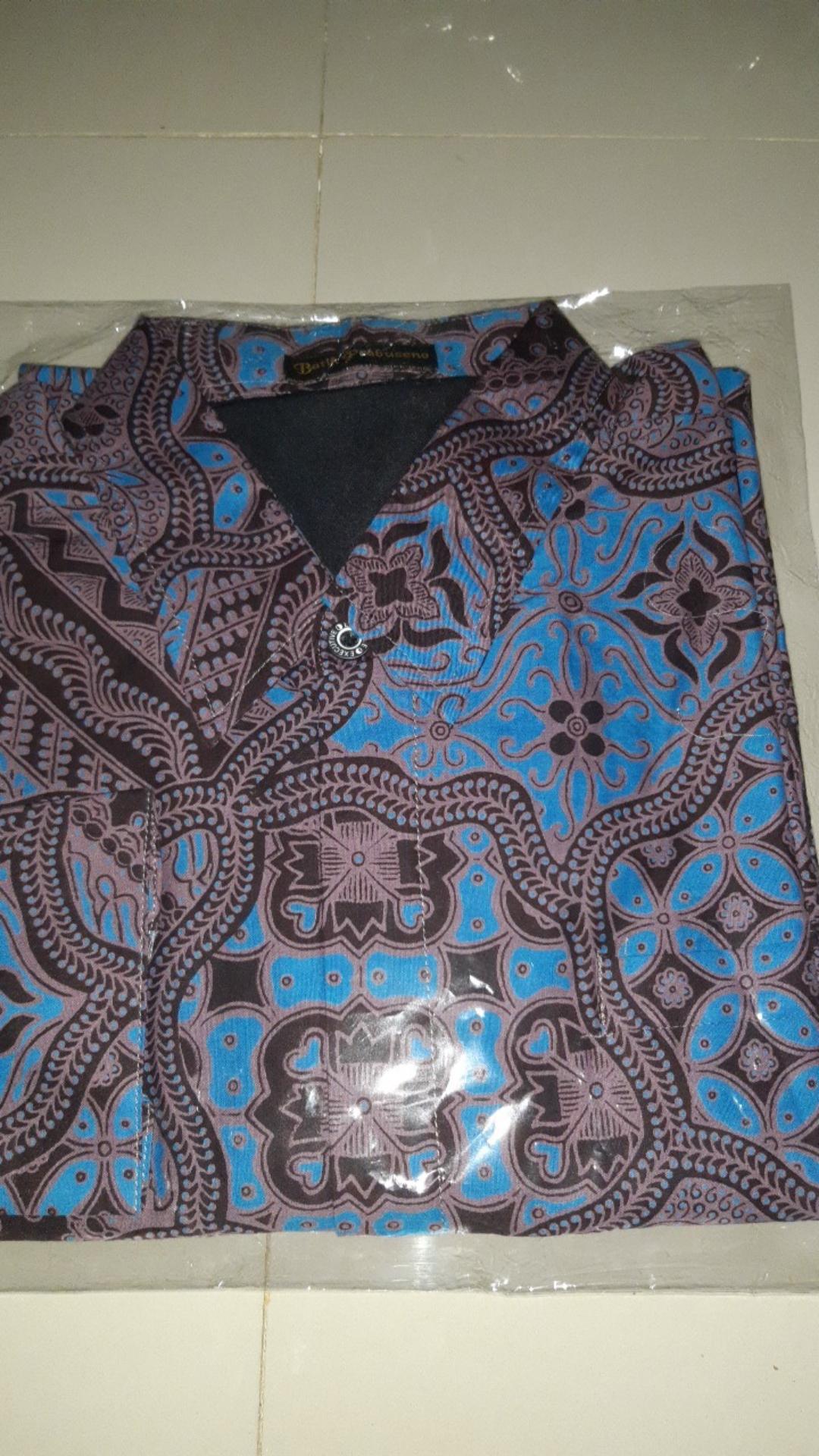Jagadmuda Kemeja Batik Pria Lengan Panjang Slimfit Katun Printing Hem Baju Seragam Kantor Modern