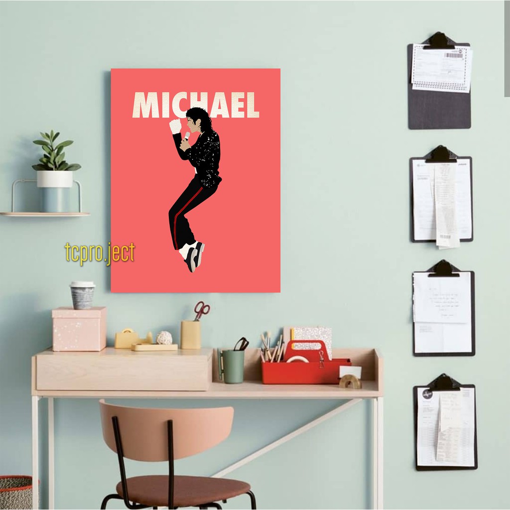 MICHAEL JACKSON KING OF POP POSTER - DEKORASI HIASAN DINDING POSTER KAYU