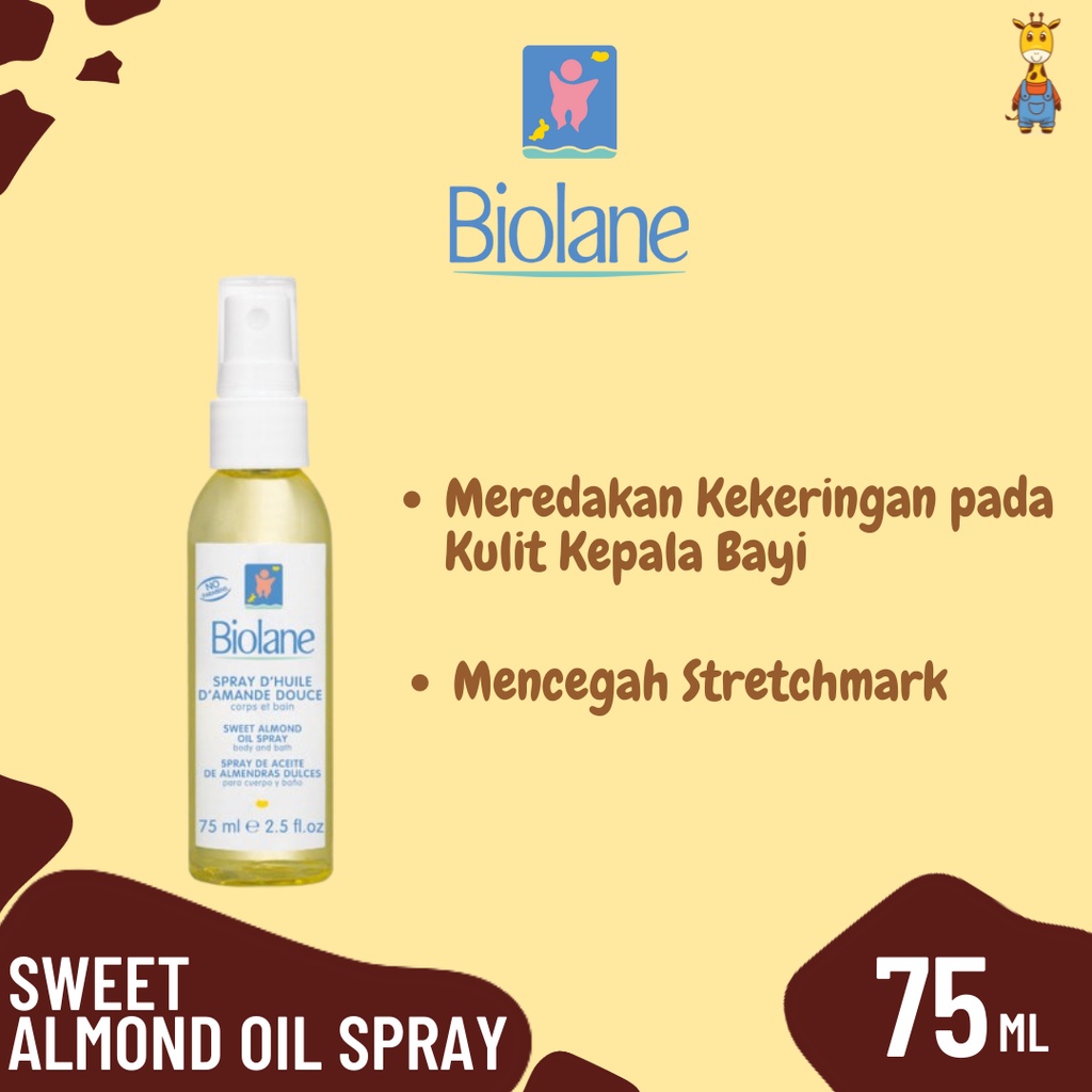 Biolane Sweet Almond Oil Spray 75ml