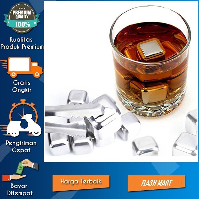 Flashmart Es Batu Stainless / Reusable Stainless Steel Ice Cube