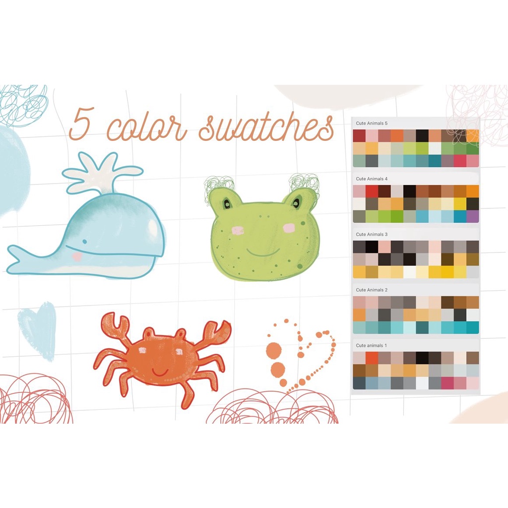 Procreate Brush - Cute Animals Procreate Stamps