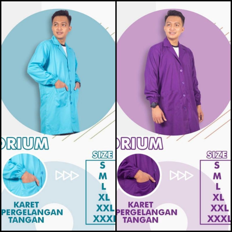 Jas laboratorium lengan panjang