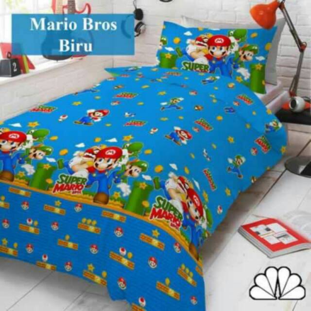 sprei mario bross uk 120x200x20 or single no 3