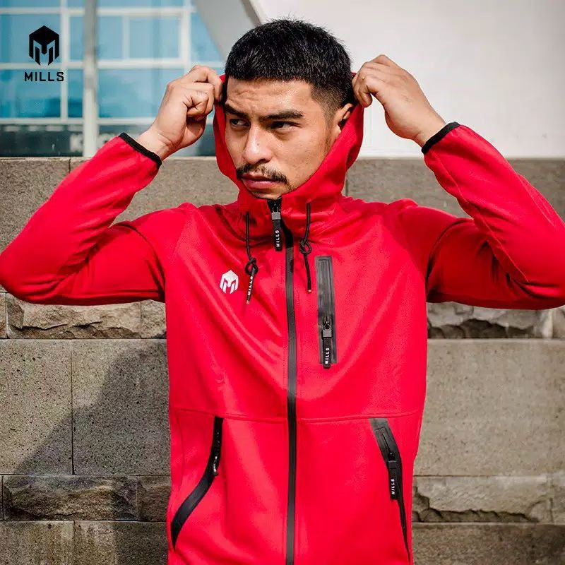 Jaket Olahraga Sporty Mills Thunder 8003 Warna Merah