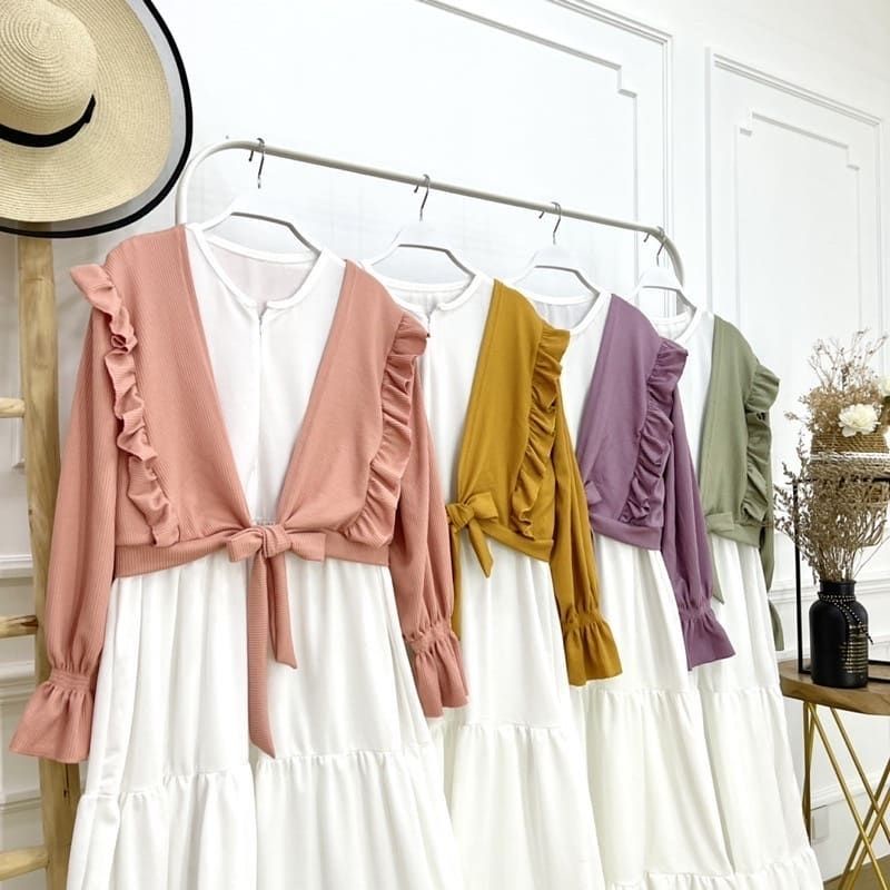 (nirbee.id) gamis set outer rajut knit