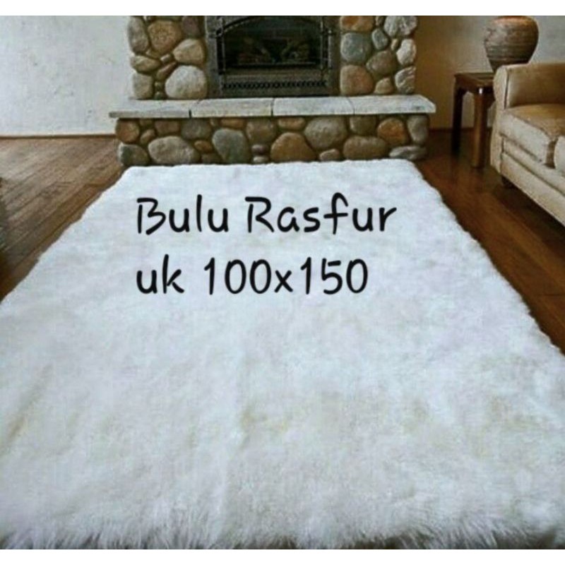 KAIN ALAS FOTO BULU RASFUR KUALITAS KARINDO TEBAL