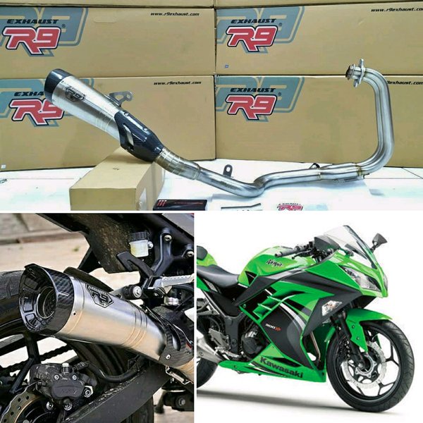 Readyy KNALPOT NINJA 250 FI SILENCER HEADER R9 EXHAUST H2 NEW NINJA 250 FI 2018 2019 R9 EXHAUST H2