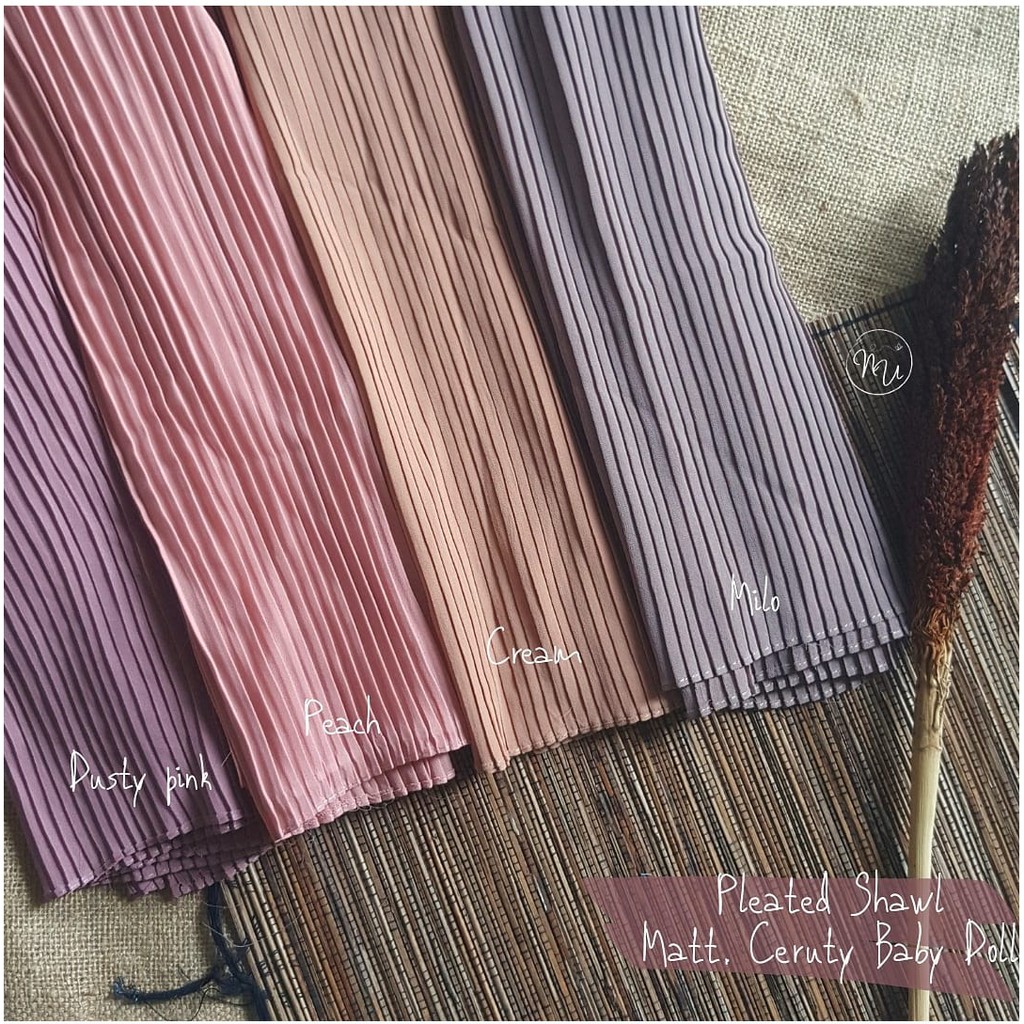 pasmina plisket PASHMINA PLISKET CERUTY BABYDOLL PREMIUM &amp; HYGET//PLEATED SHAWL PREMIUM 180X75cm