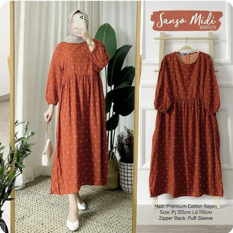 MIDI DRESS POLKA || LOLITA MIDI DRESS