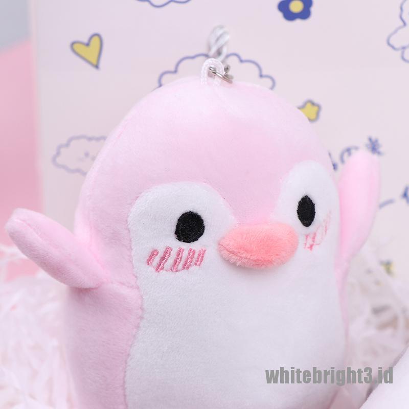 (white3) Mainan Boneka Plush Penguin 12CM Dengan Gantungan Kunci Untuk Bayi / Anak