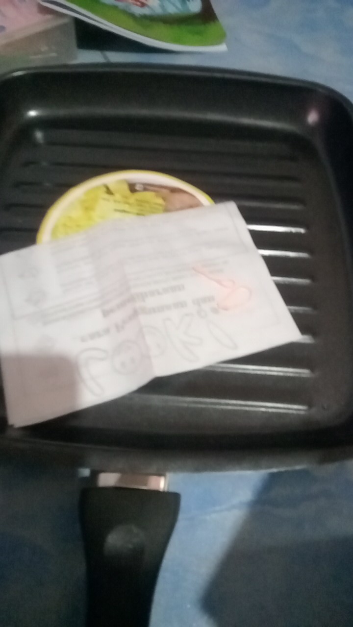 Square Griddle Carin Teflon Wajan Pemanggang Gagang Anti Lengket