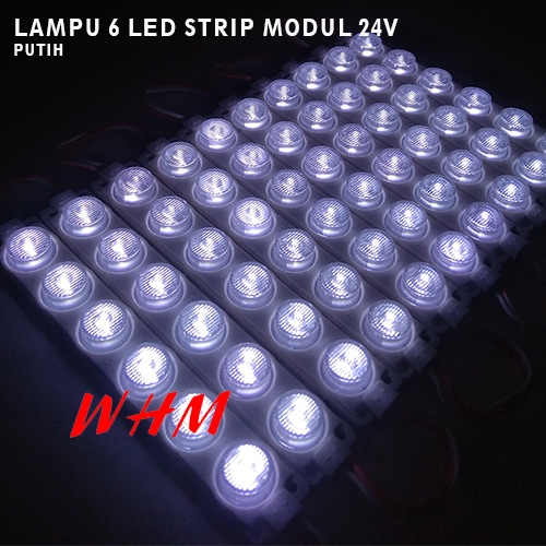 LAMPU LED MODUL 1PCS  6 MATA BESAR DC 12V / 24V VARIASI LAMPU MOBIL MOTOR MODULE