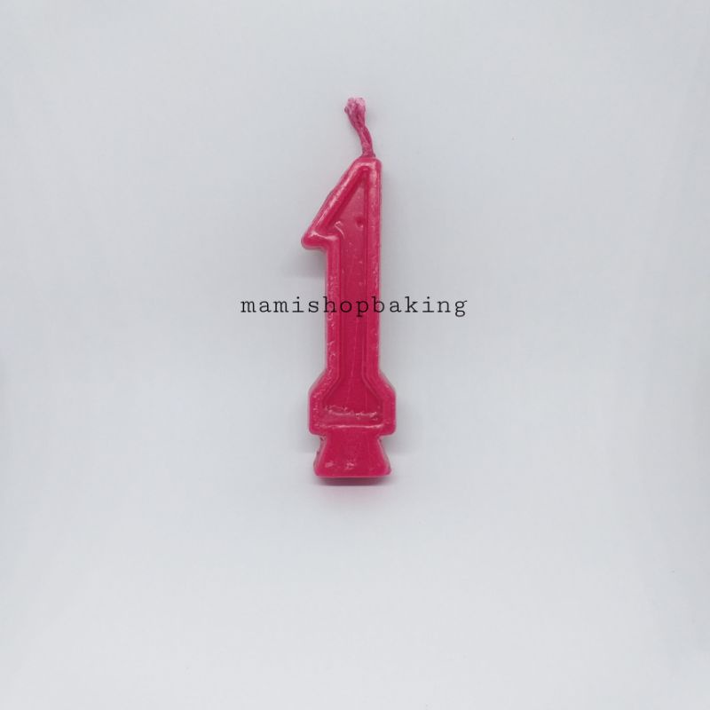 Lilin Ulang Tahun / Lilin Angka Merah Besar / Angka 1