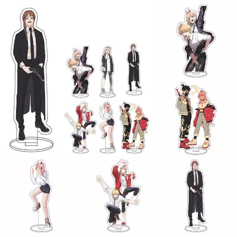 [Elegan] Stand Figure Anime Action Figure Mainan Kawaii Kartun Ornamen Dekorasi Meja Model Figure Transparan Plat Akrilik