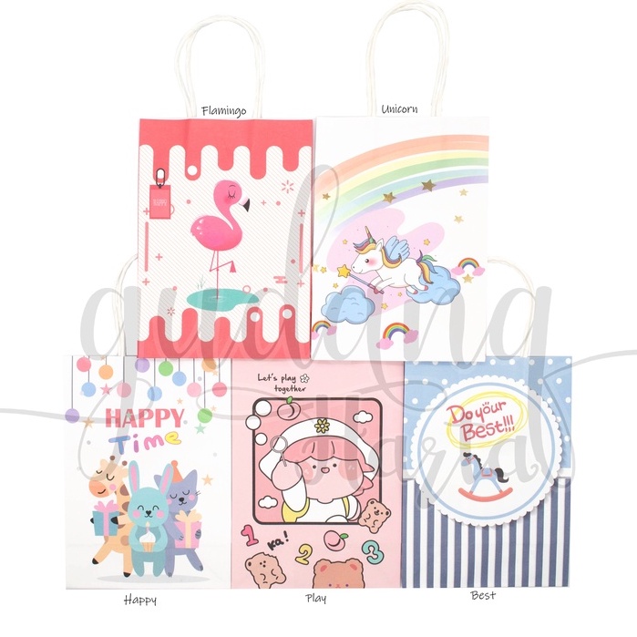 

Paper Bag Mini Lucu Tas Kado Motif Flamingo Best Unicorn GH 507012