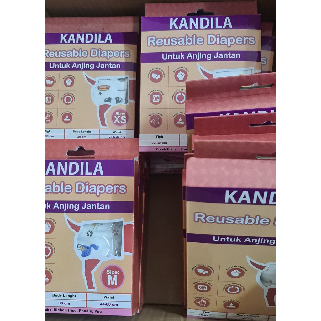 Kandila Reusable Diapers Pampers Popok Anjing Bisa Dicuci Betina Jantan