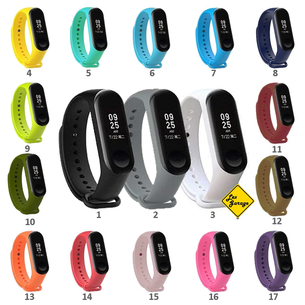 Strap Mi Band 4 Silicone Strap Gelang Silikon | Shopee