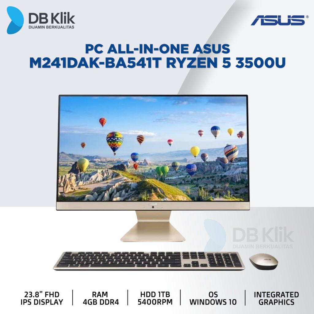 PC AIO ASUS M241DAK-BA541T AMD Ryzen 5 3500U 4GB 1TB WINDOWS 10 23.8"