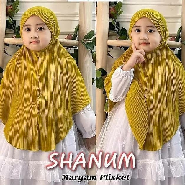 bergo plisket tali anak