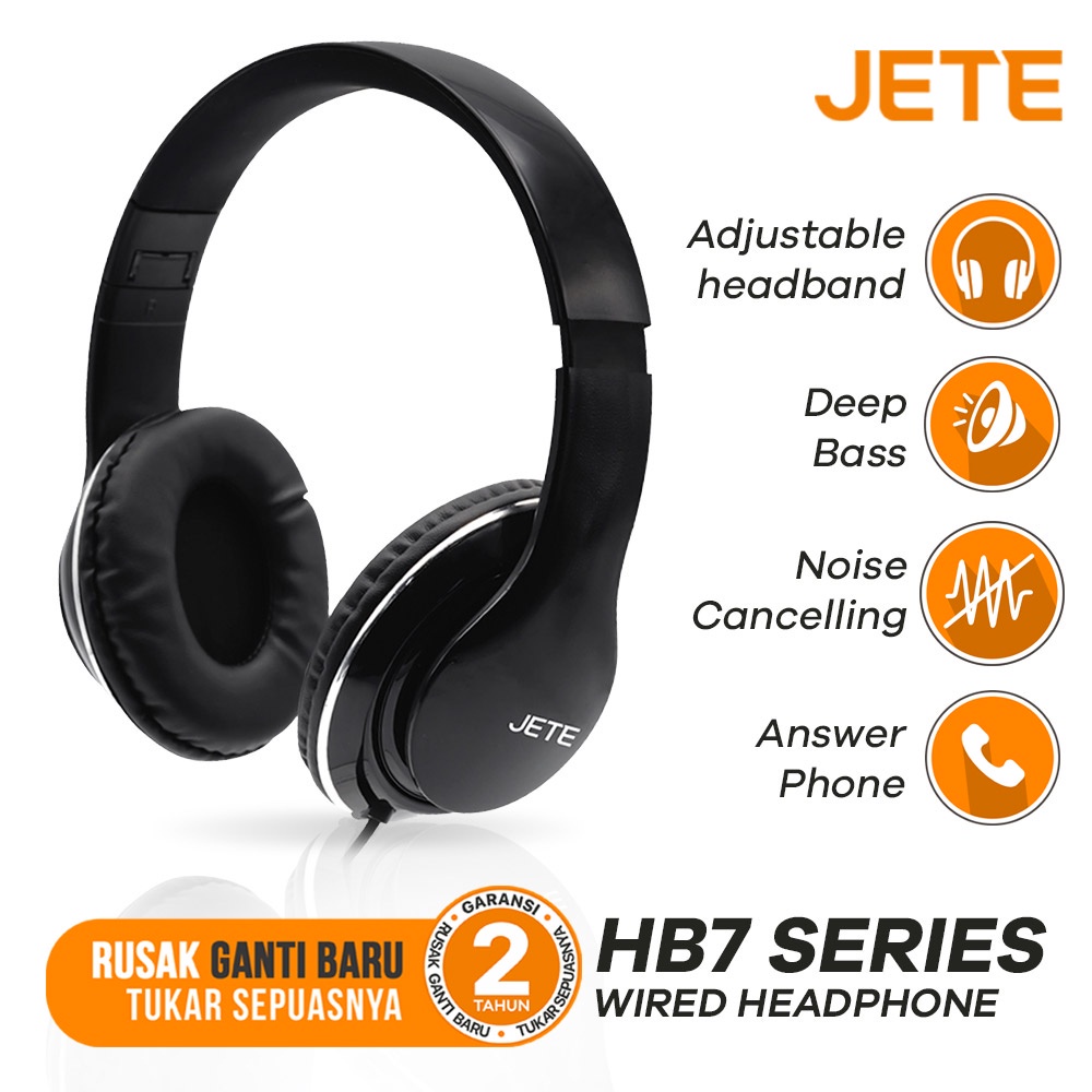 Headset Headphone Wired JETE HB7 Noise Cancelling - Garansi Resmi 2 Tahun