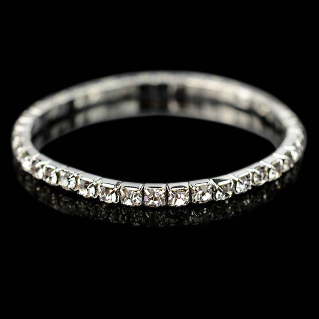 Hu Hu Hu Hu Hu Alat Bantu Pasang Kacamata♡ Gelang Tangan Elastis Bahan Alloy Aksen Berlian Imitasi Untuk Wanita