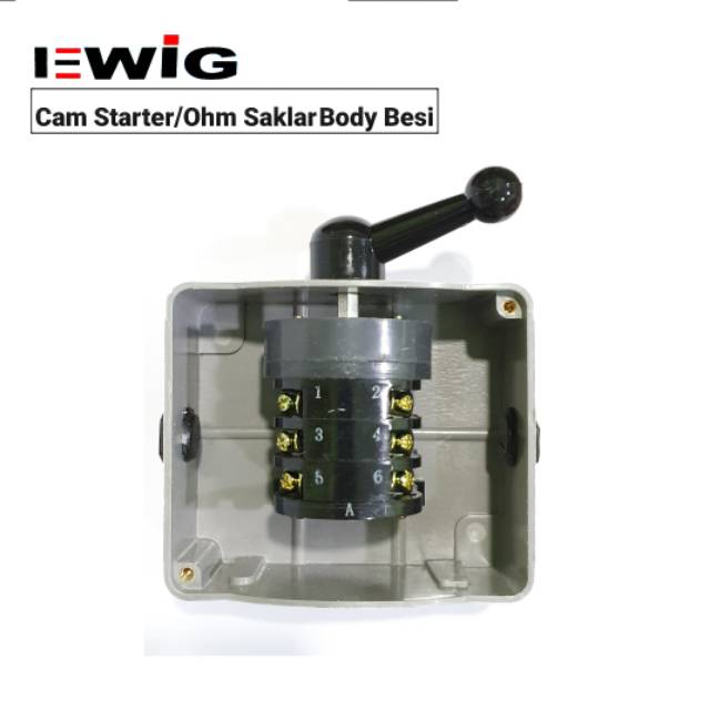 Cam Starter/Ohm Saklar EWIG GZ-30A (6600Watt) 3P I-0-II (ON-OFF-ON).