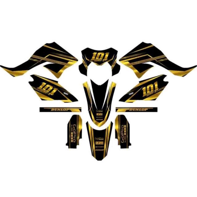 Decal Klx Bf Grafis Gold Keren