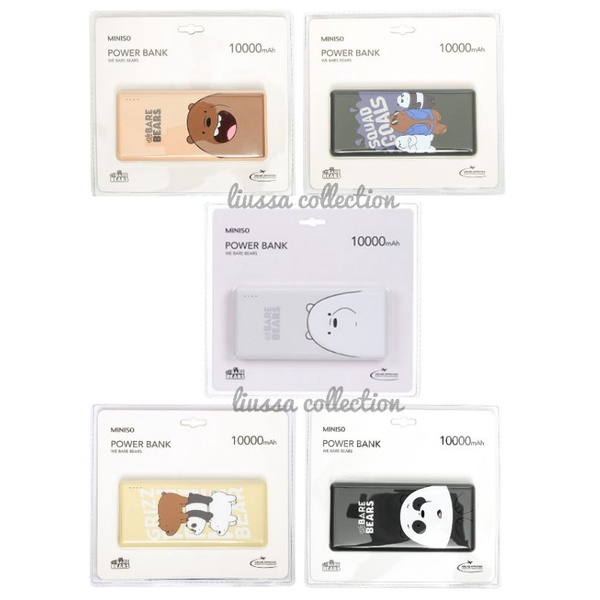 Powerbank Miniso - We Bare Bears Powerbank