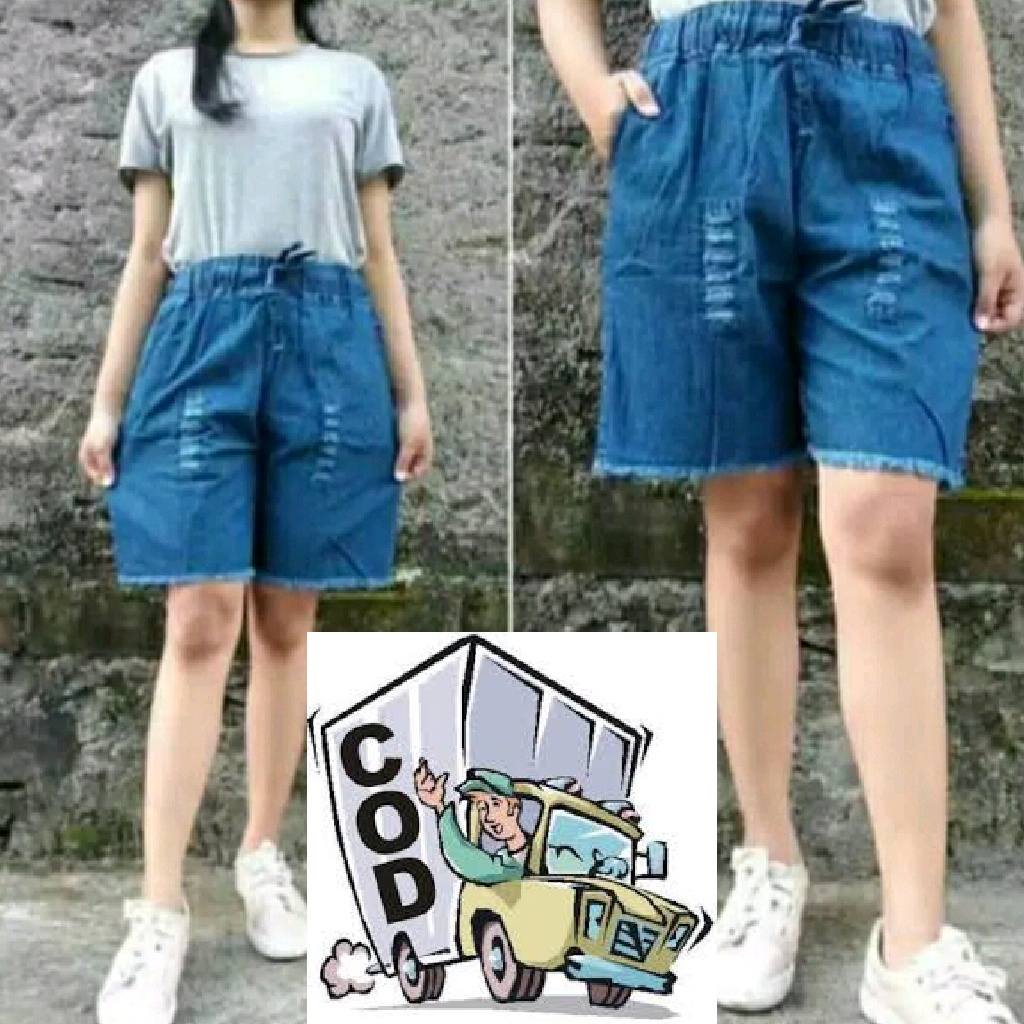 NEW DMS Celana Hotpen Rawis Jeans Wanita Dewasa/Celana Pendek Kekinian bayar di tempat