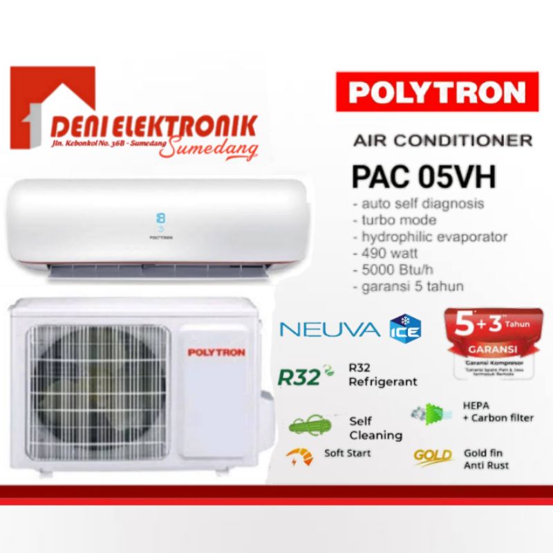 Ac Polytron Neuva Ice 1/2 PK - KHUSUS SUMEDANG