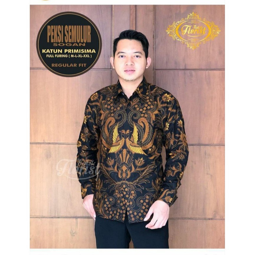 PEKSI kemeja batik pria lengan panjang terbaru ORIGINAL