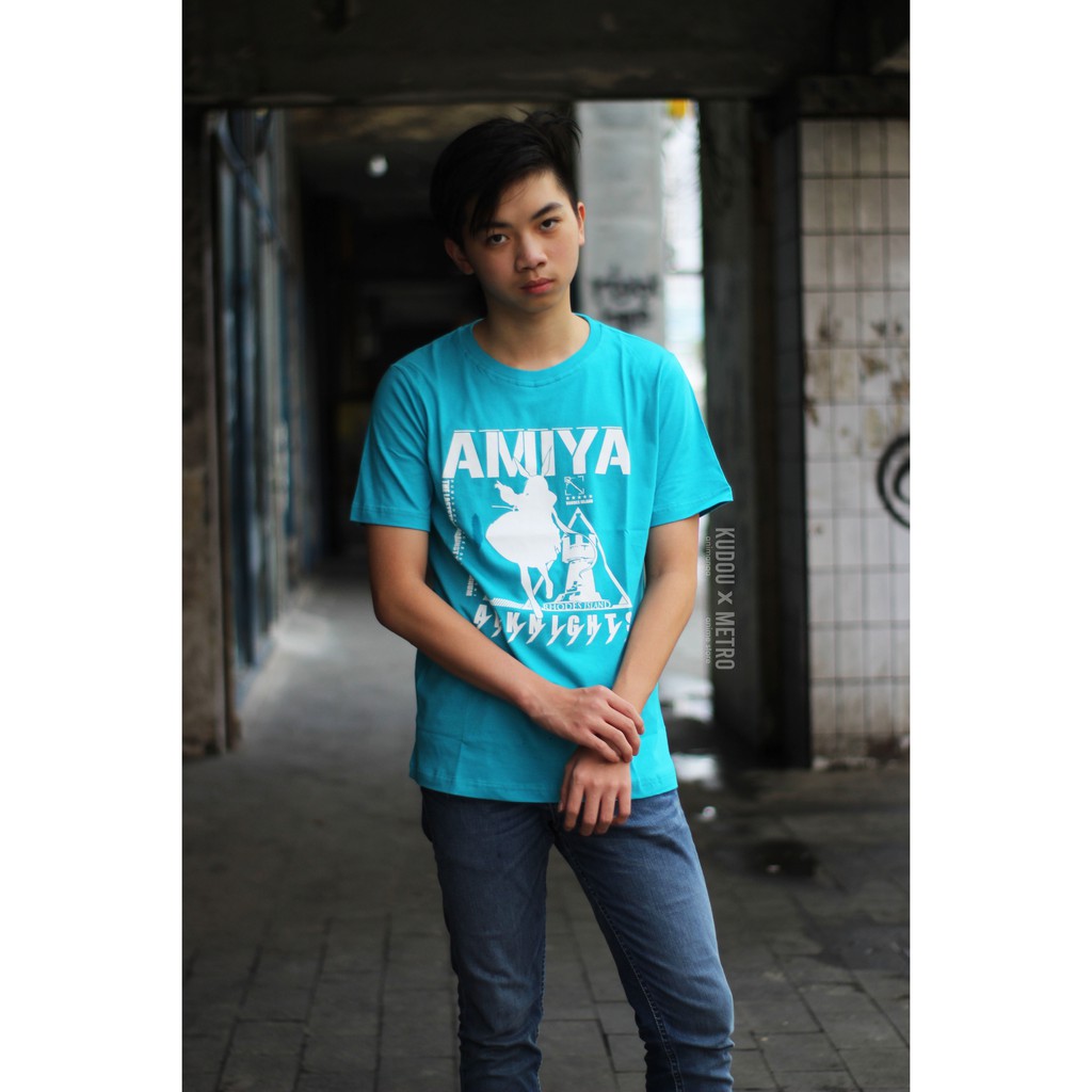 Tshirt Kaos Dalaman Amiya Cosplay Blue Ready stock