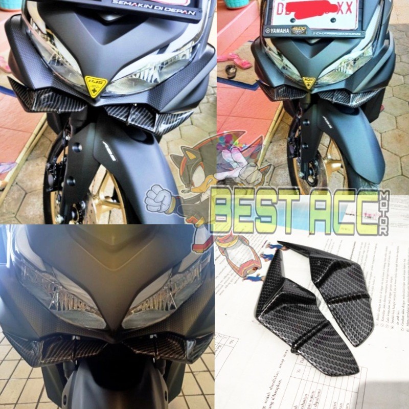 WINGLET YAMAHA AEROX 155 NEW 2021 CONNECTED MOTIF CARBON