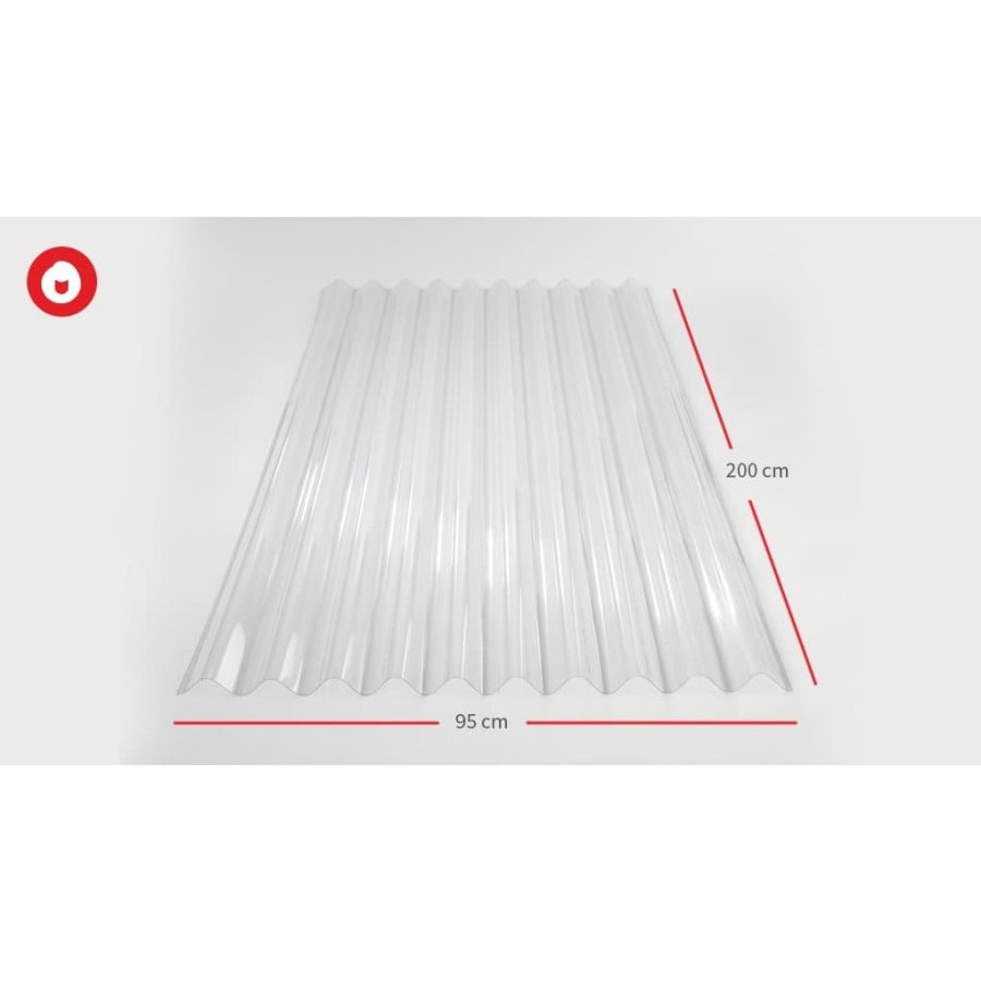 GENTENG ONDULIN CLEAR ATAP ONDUCLEAR TANSPARANT 95CM X 200CM