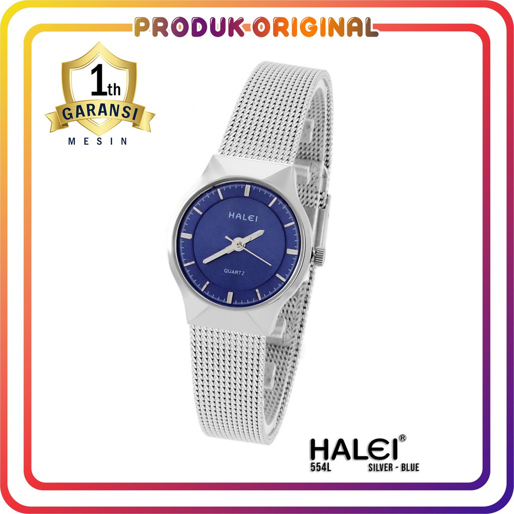 COD JAM TANGAN WANITA HALEI ORIGINAL 554 RANTAI PASIR WATER RESISTANT STAINLES STEEL