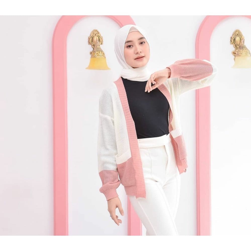 Belleza Outlet baju rajut Cardigan rajut atasan wanita  Cardi Dora