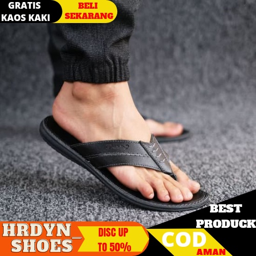 ORIGINAL - SANDAL JEPIT KULIT PRIA CASUAL / SENDAL JAPIT KEKINIAN COWOK LAKI-LAKI DEWASA KASUAL BARLIN-01