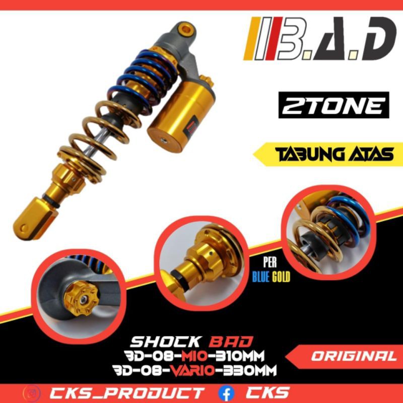 Shock tabung bad tuton ukuran 310 /330 matic(mio,beat,scoopy dll) ready