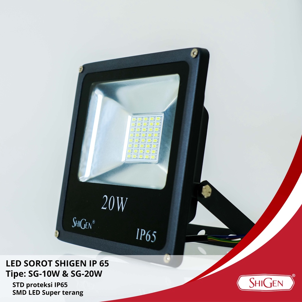 Lampu Sorot/ Kap Halogen LED SMD IP 65 SHIGEN 10/20 Watt Super Terang