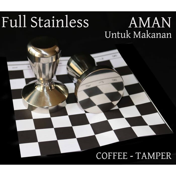 Coffee Tamper FULL Stainless 51 mm BUKAN CHROME yang bisa copot