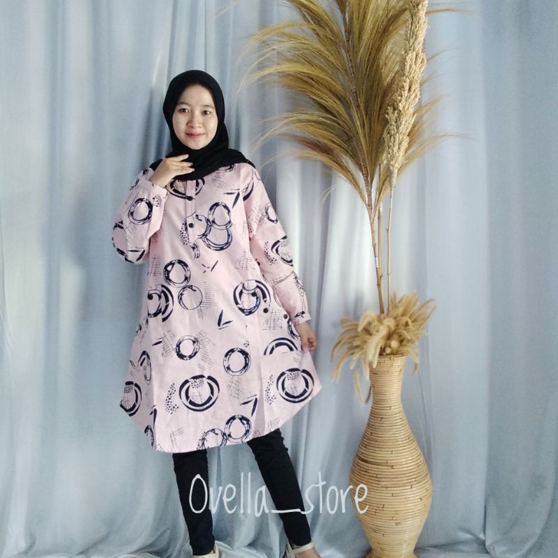 (SERI C) BARU! TUNIK KATUN LINEN/RAMI