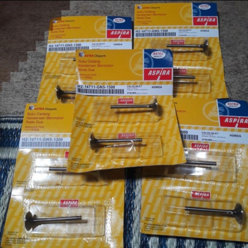 Valve IN Klep Masuk - Grand Supra Supra X Revo 100 Fit X New Asli Aspira H2-14711-GN5-1300