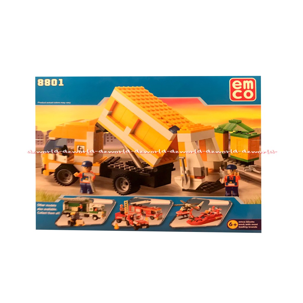 Emco Dump Truck 8801 Mainan Brick Mainan Edukasi Bentuk Mobil Truk Mainan Balok