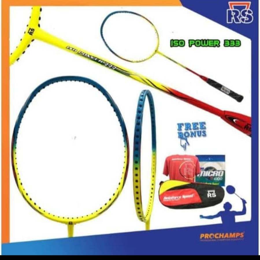 RAKET BADMINTON RS ISO POWER 333 PAKET LENGKAP