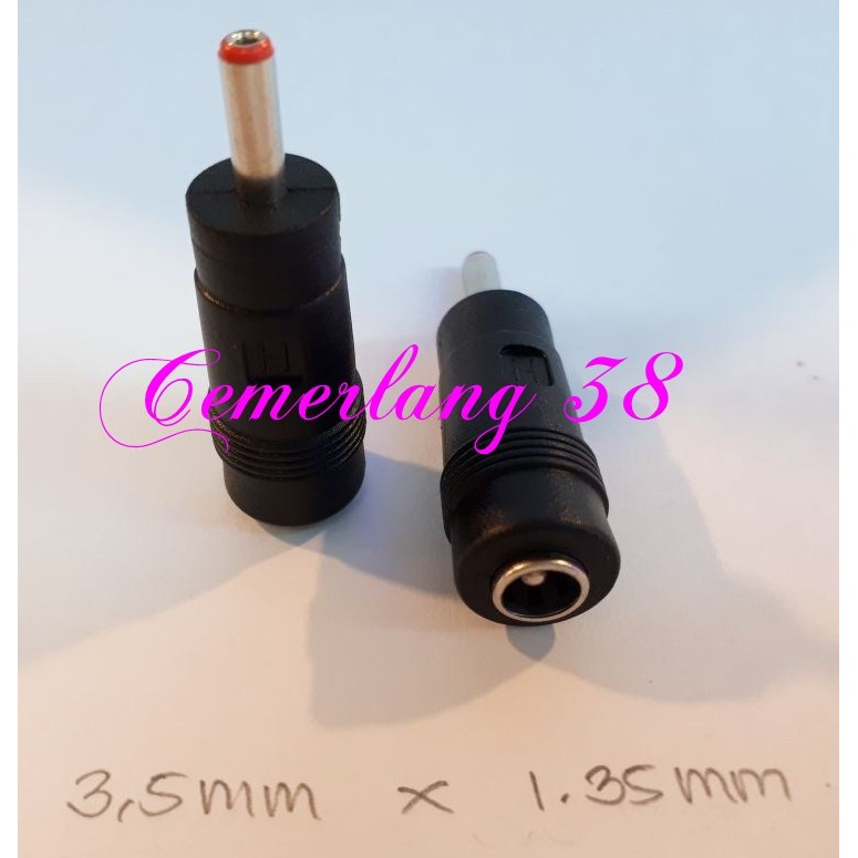 3,5mm * 1,35mm Over Connector Jack DC Sambungan 5.5 mm x 2.5 mm Female to Male 3.5 mm x 1.35 mm