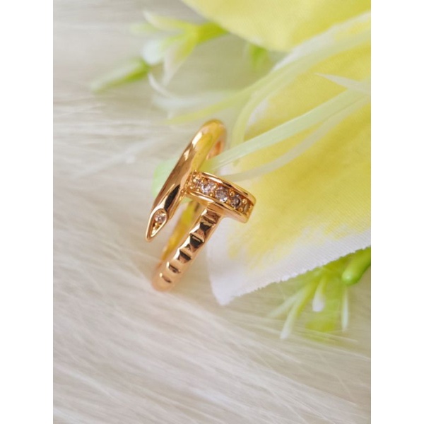 Cincin Emas Xuping Cincin Permata Cantik X6